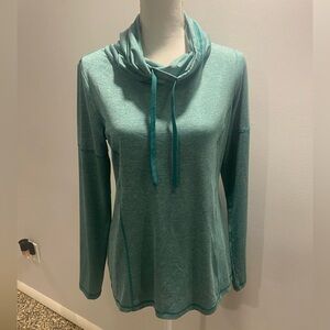 {Danskin Now} Cowlneck Pullover Fitted Sweatshirt